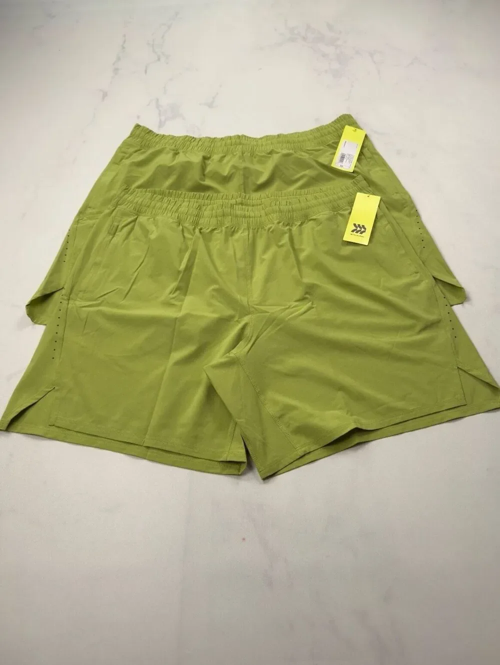 All in Motion Athletic Shorts Green Lightweight Stretch Lot of 2 - Mens XL NWT